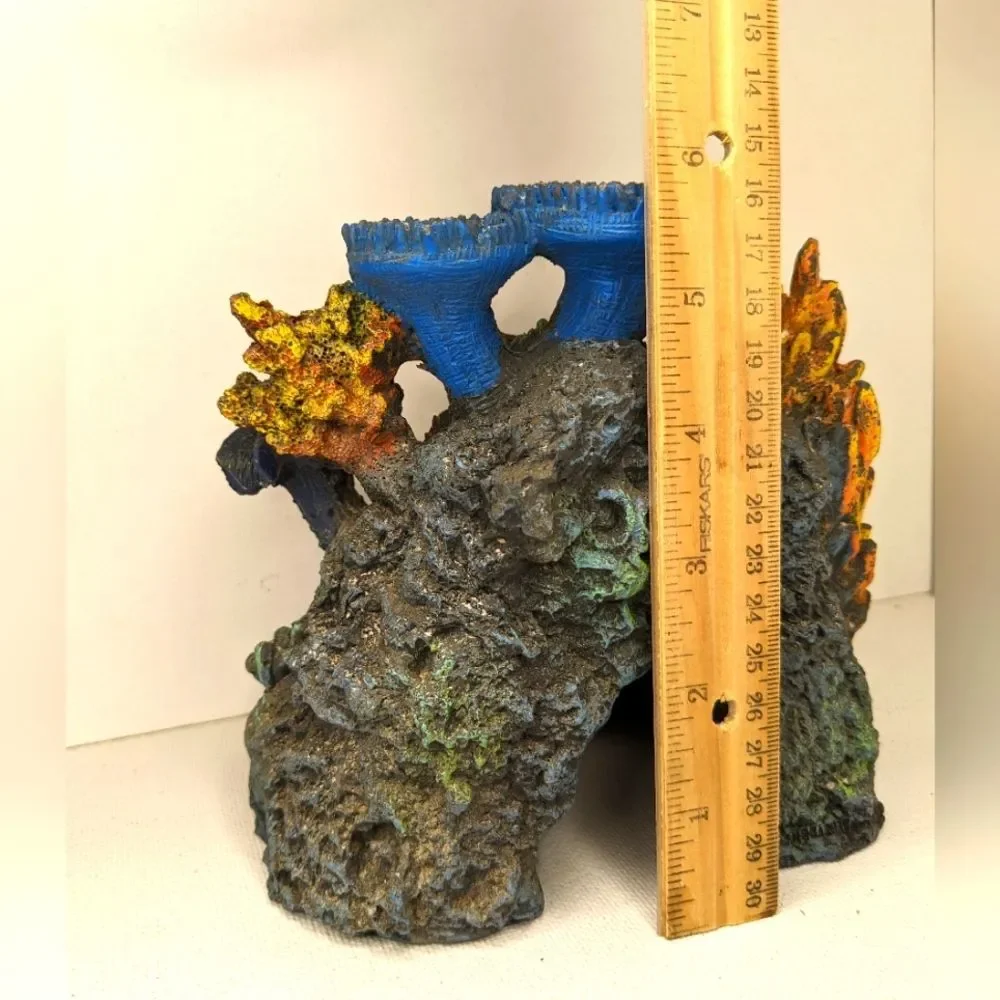 Resin Aquarium Ornament Rocks Corral Treasure Chest Aquarium Landscape Z-1